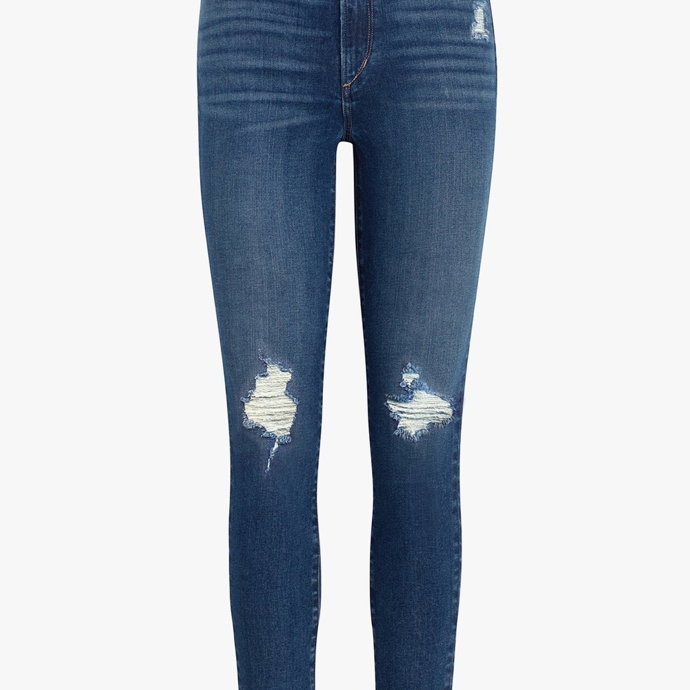 Joe’s Jeans High Rise Skinny Ankle Jeans Raw Hem Size 27